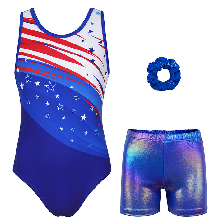 Shimmering Star Leotard Set - Breathable Star Performance Set