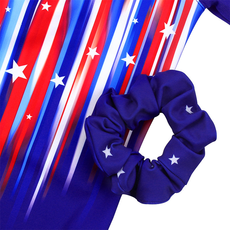 Celebrate Stars 3/4 Mesh Sleeve Gymnastics Leotard Set for Girls