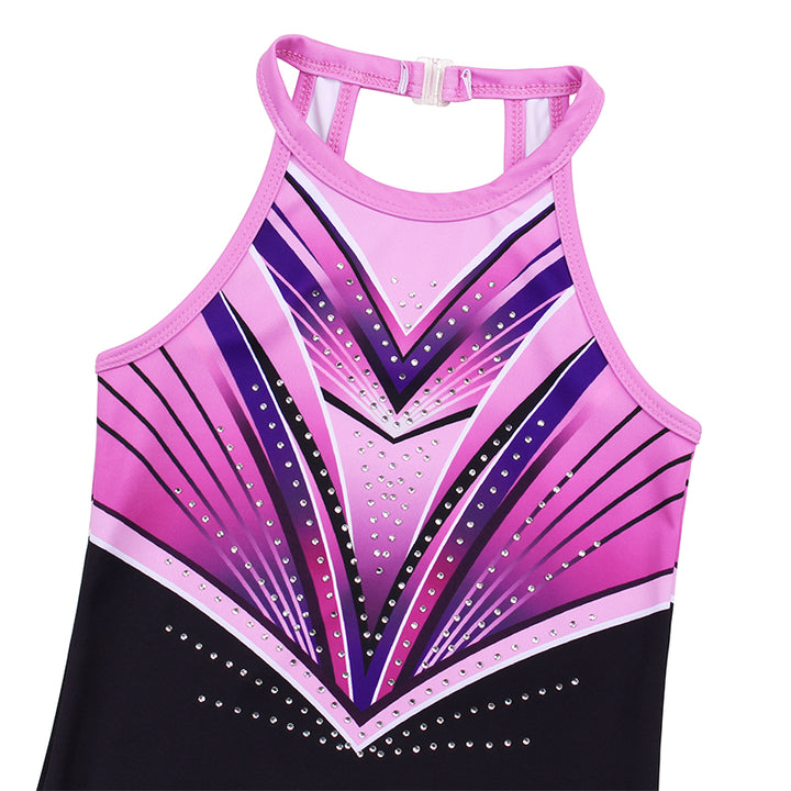 Modena Diamond Open Back Gymnastics Leotard Outfit Set