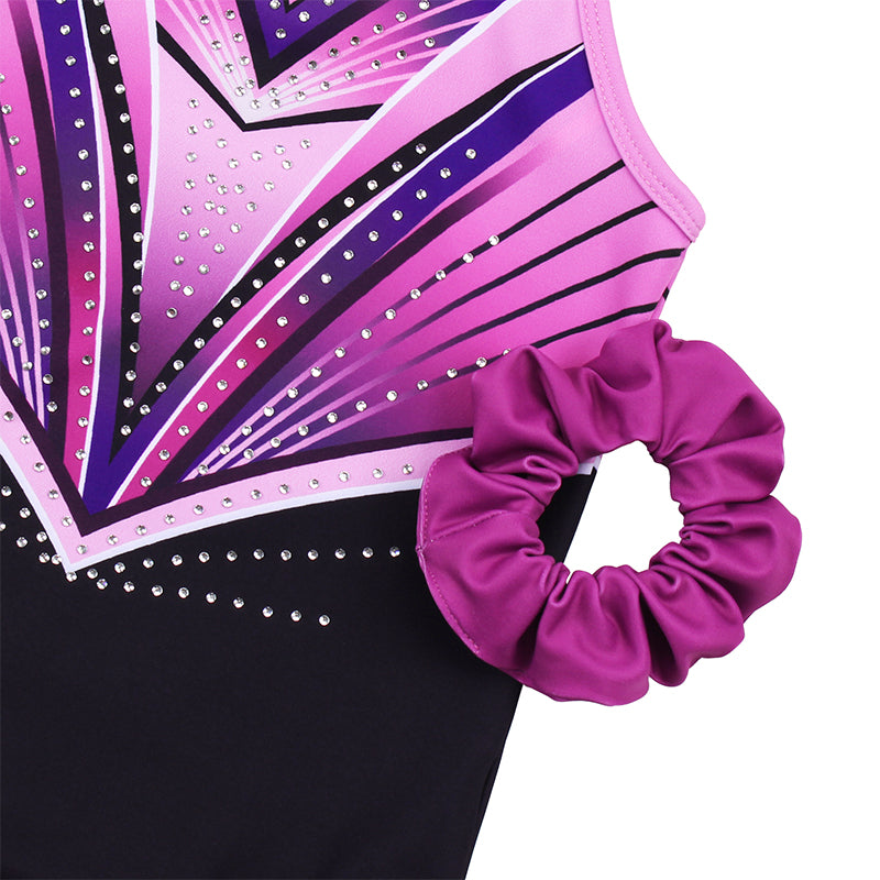 Modena Diamond Open Back Gymnastics Leotard Outfit Set