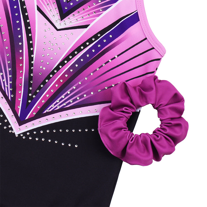 Modena Diamond Open Back Gymnastics Leotard Outfit Set