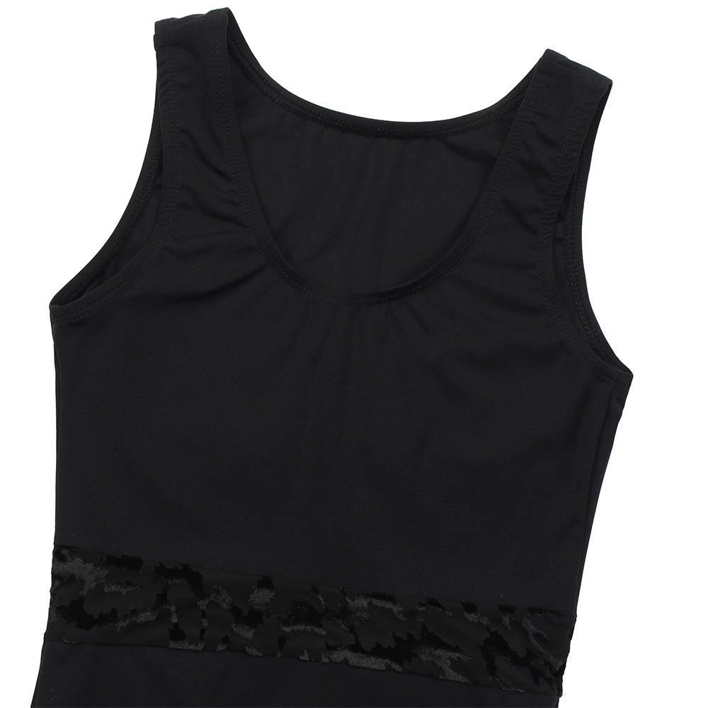 JS Twinkling Sequins Black Leotard Set for Girls, Adult, Child With Shorts