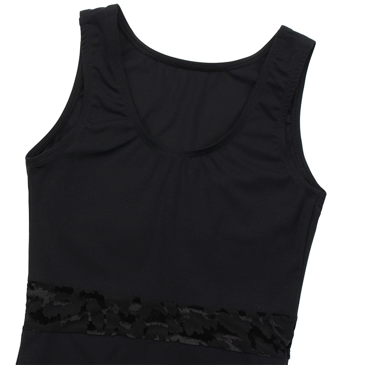 JS Twinkling Sequins Black Leotard Set for Girls, Adult, Child With Shorts