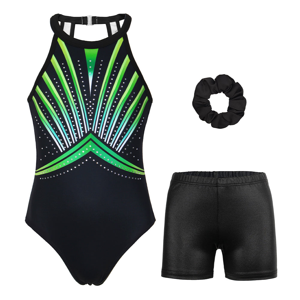 Blue Butterfly Mesh Leotard - Clasp‑Back Butterfly Gymwear