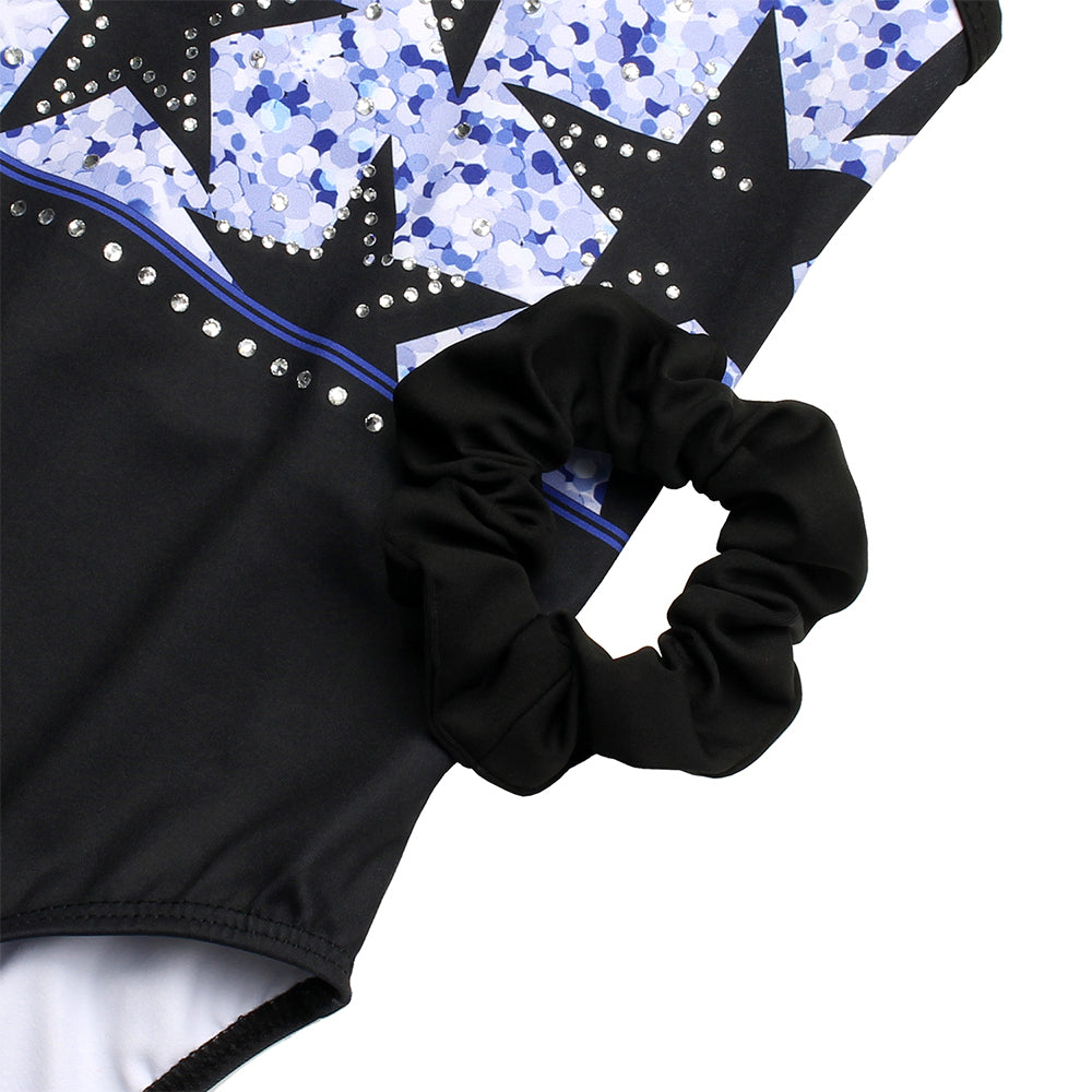 Star Diamond Crisscross Back Gymnastics Leotard Set for Girls