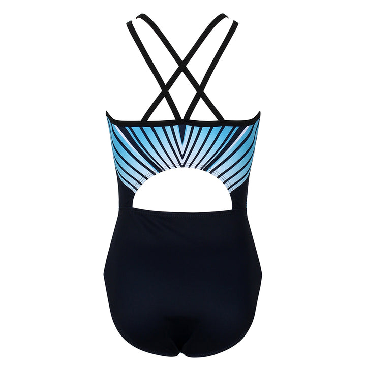 Turquoise Diamond Crisscross Back Gymnastics Leotard Set for Girls