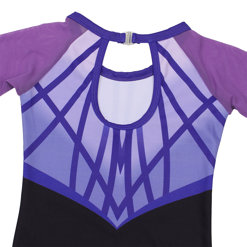Violet Diamond 3/4 Mesh Sleeve Gymnastics Leotard Set for Girls