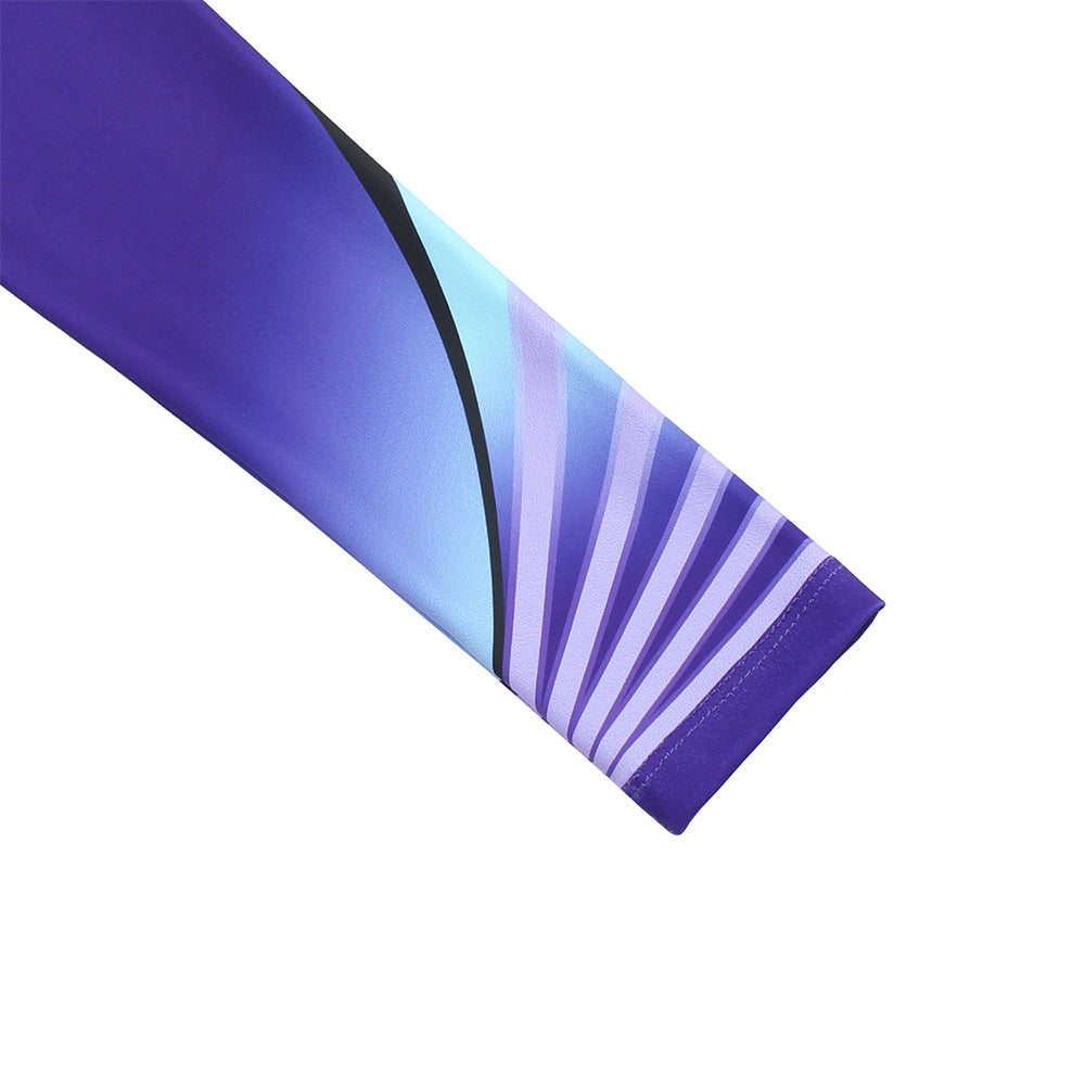 Lavender Diamond Long Sleeve Gymnastics Leotard Set for Girls