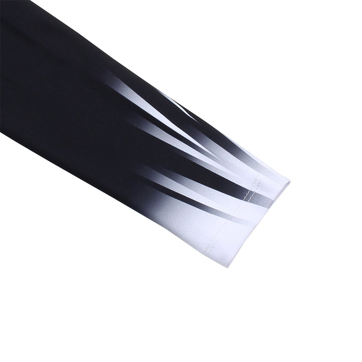 Black-white Diamond Long Sleeve Gymnastics Leotard Set for Girls