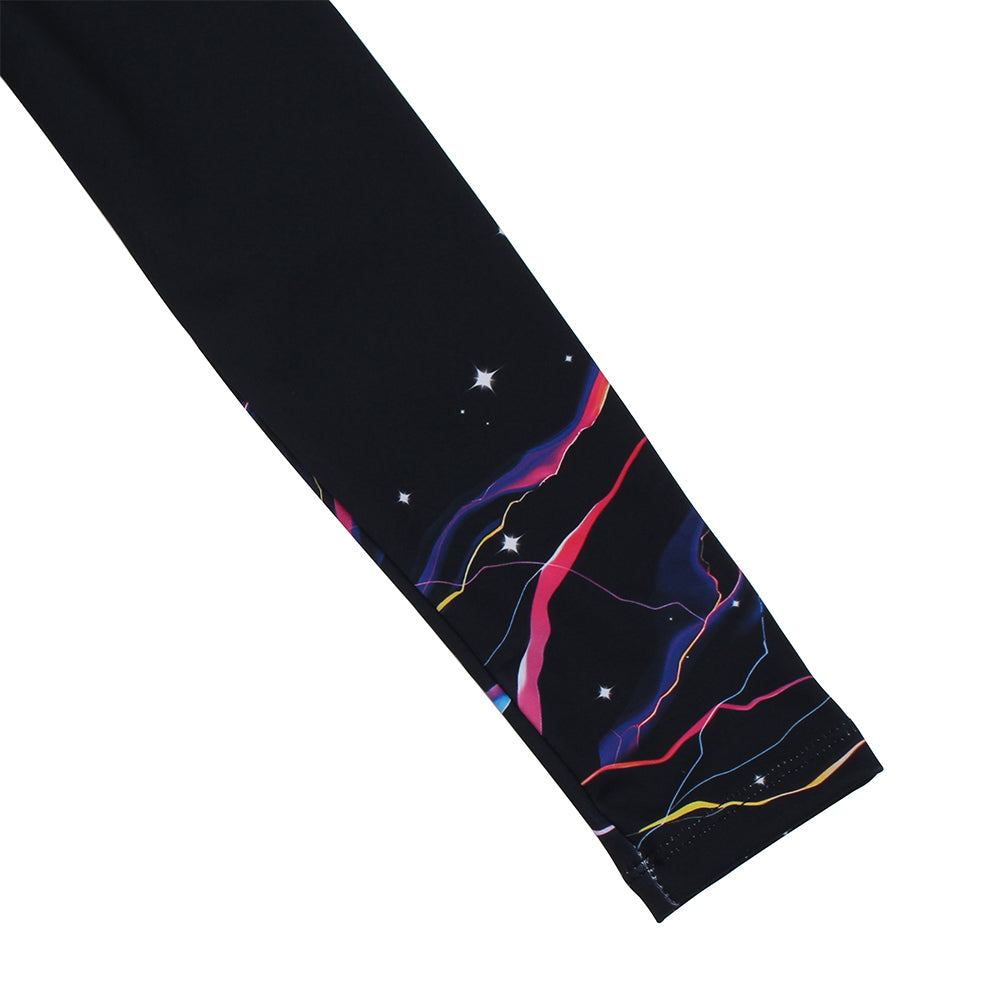 Colorful Lightning Long Sleeve Gymnastics Leotard Set for Girls