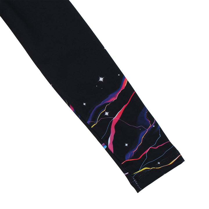 Colorful Lightning Long Sleeve Gymnastics Leotard Set for Girls