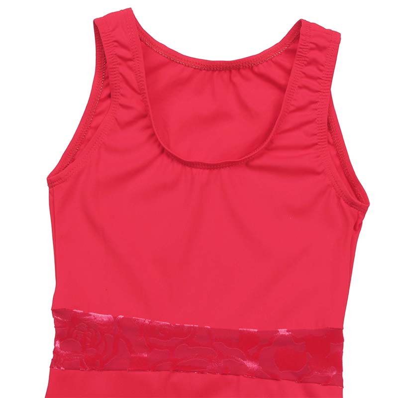 JS Red Sequins Leotard Set for Girls, Adult, Child With Shorts