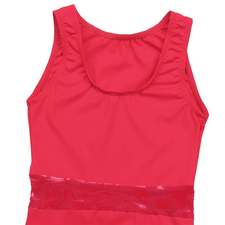 JS Red Sequins Leotard Set for Girls, Adult, Child With Shorts