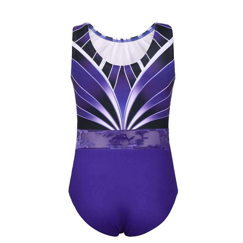 Violet Sequins Gymnastics Leotard for Girls, Adult, Child