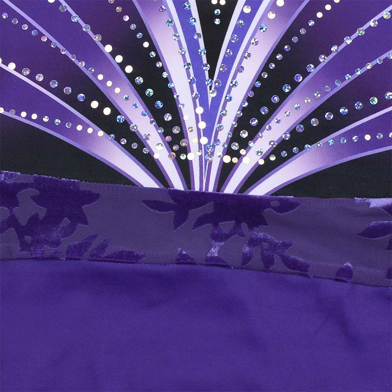 Violet Sequins Gymnastics Leotard for Girls, Adult, Child