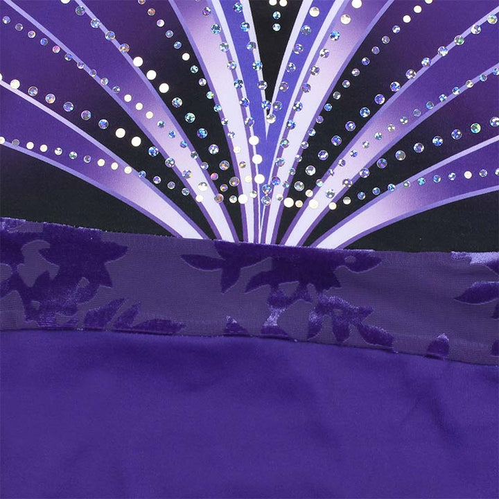 Violet Sequins Gymnastics Leotard for Girls, Adult, Child
