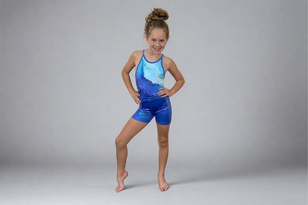 blue leotard