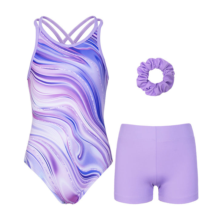 Blue Rose Crisscross Leotard