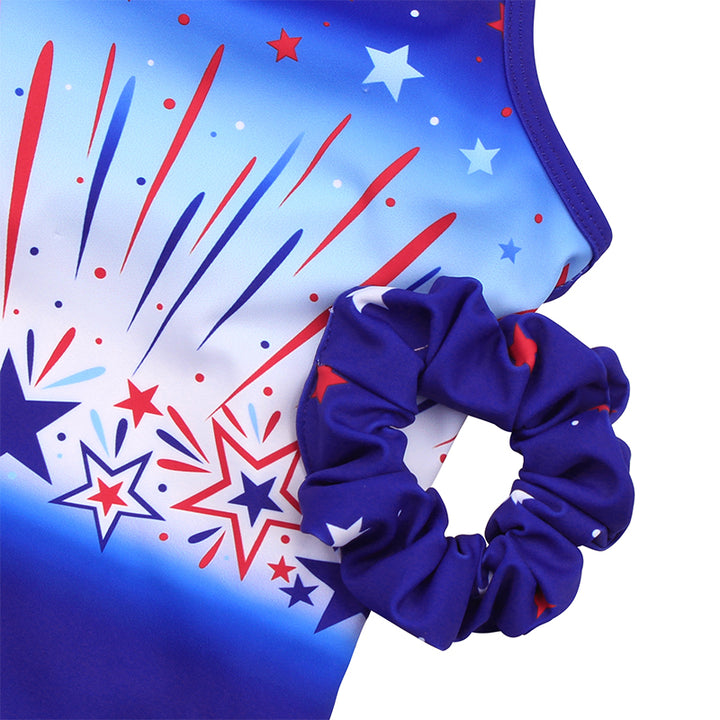 Celebrate Stars Crisscross Back Gymnastics Leotard Set for Girls