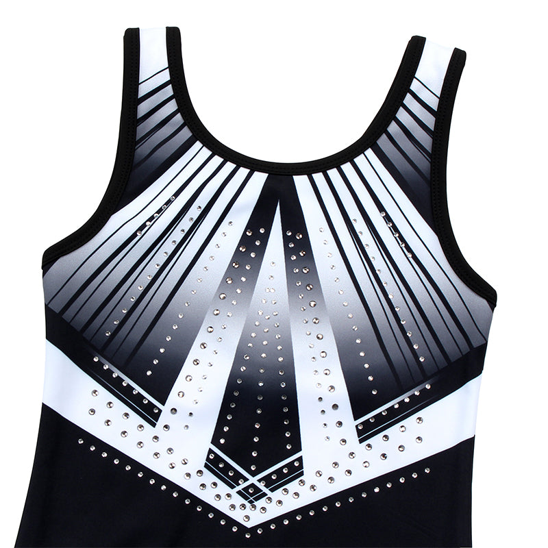 Advanced-grey Diamond Gymnastics Leotard with Shorts Set