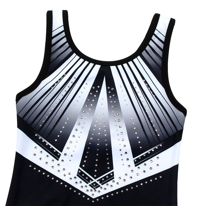 Advanced-grey Diamond Gymnastics Leotard with Shorts Set