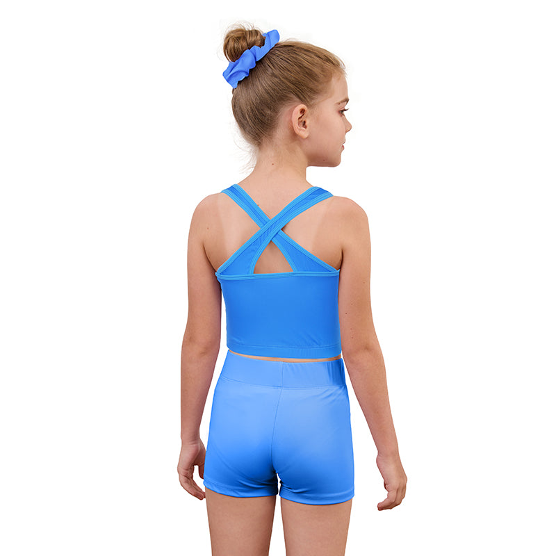 Blue Marble Cross Back Unitards for Girls