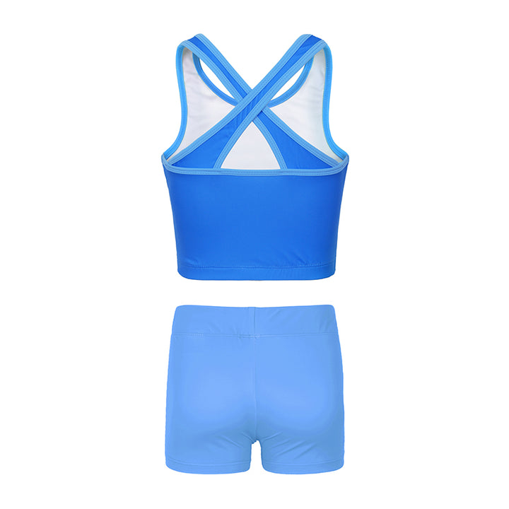 Blue Marble Cross Back Unitards for Girls