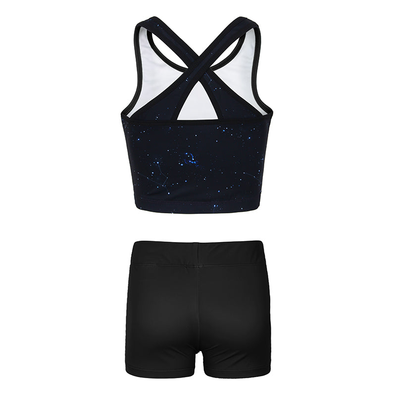 Cosmic Cross Back Unitards for Girls