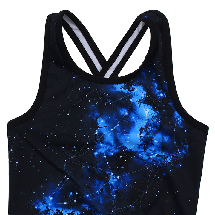 Cosmic Cross Back Unitards for Girls