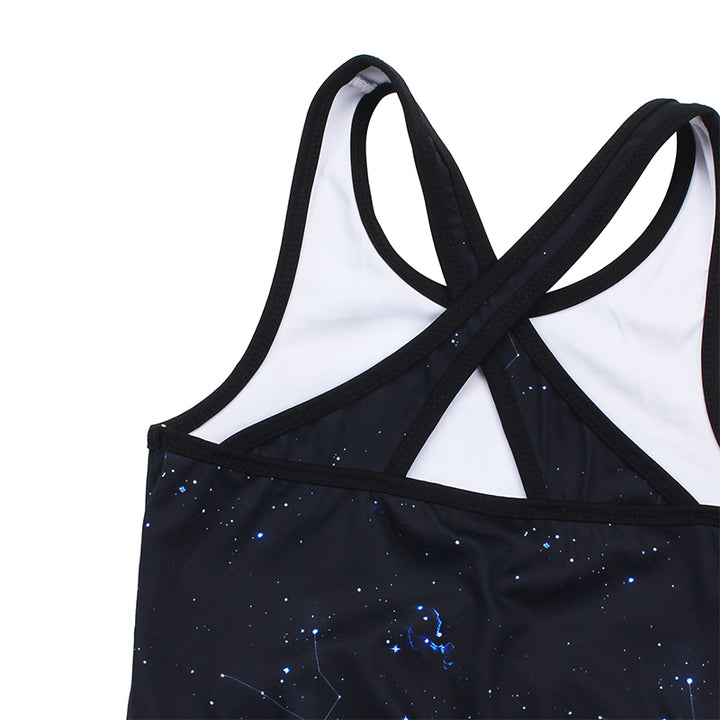 Cosmic Cross Back Unitards for Girls