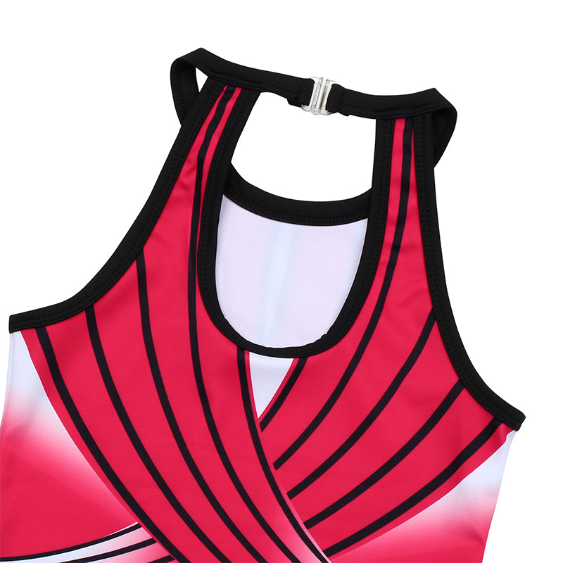 Celebrate Red Diamond Clasp Back Gymnastics Leotard Set