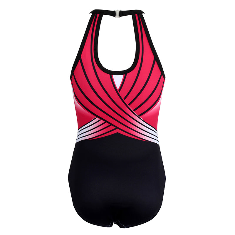 Celebrate Red Diamond Clasp Back Gymnastics Leotard Set