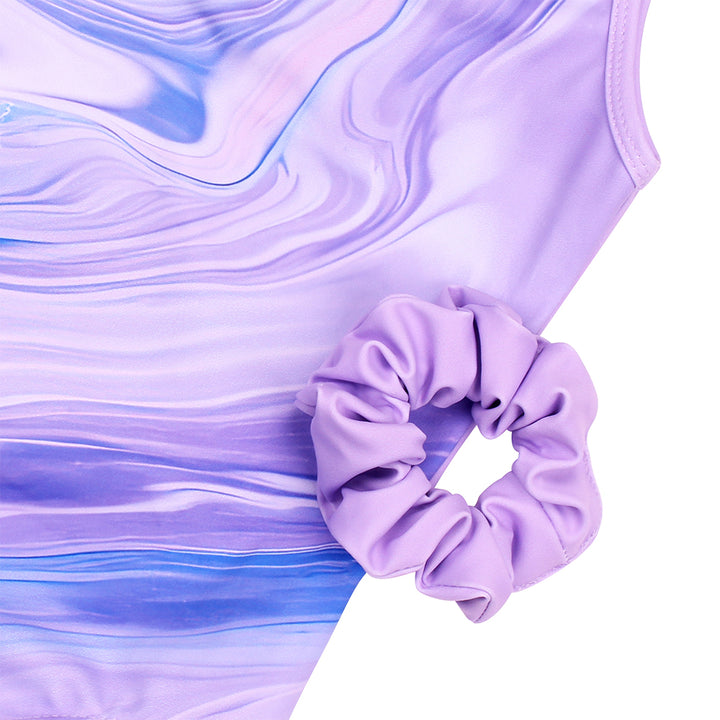 Purple Streamline Gymnastics Leotards for Girls Matching 18 inch doll’s Training Bodysuits