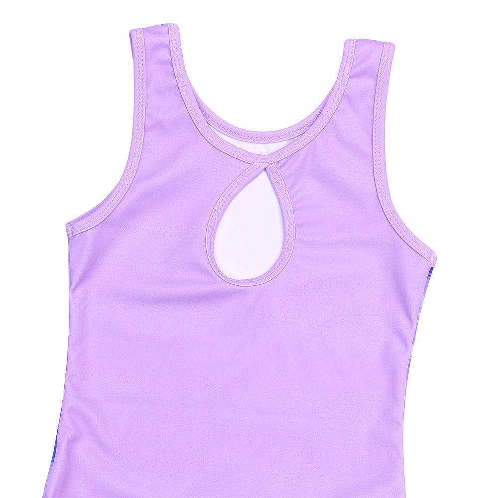 Purple Streamline Gymnastics Leotards for Girls Matching 18 inch doll’s Training Bodysuits