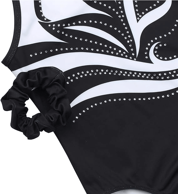 Matching scrunchie with Leaf Pattern Leotard