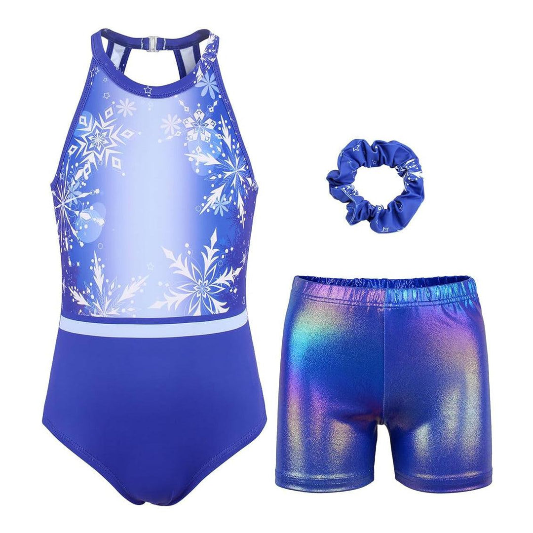 Snowflakes Gymnastics Leotards Outfit Set