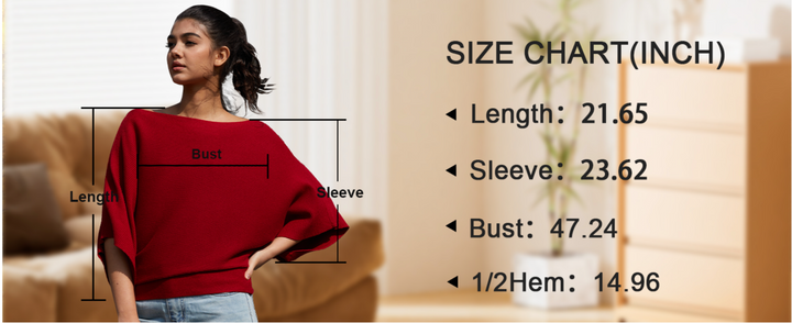 Mom & Me Matching Batwing Sweater – Soft Stretch Boat Neck Knit Pullover