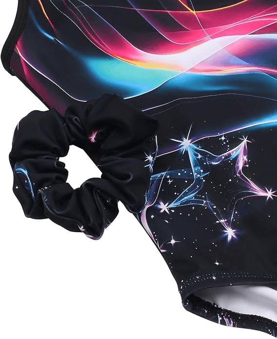 Matching Scrunchie with Shiny Wave Leotard