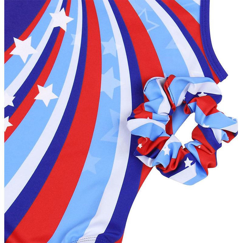 Matching Scrunchie with USA gymnastics leotard