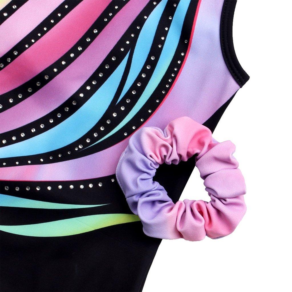 Matching Scrunchie with Rainbow Gymnastics Leotard