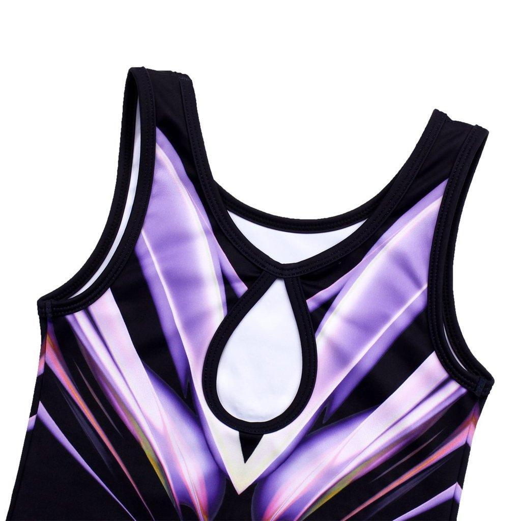 open-back pattern of Lavender Diamond Gymnastics Leotard,
