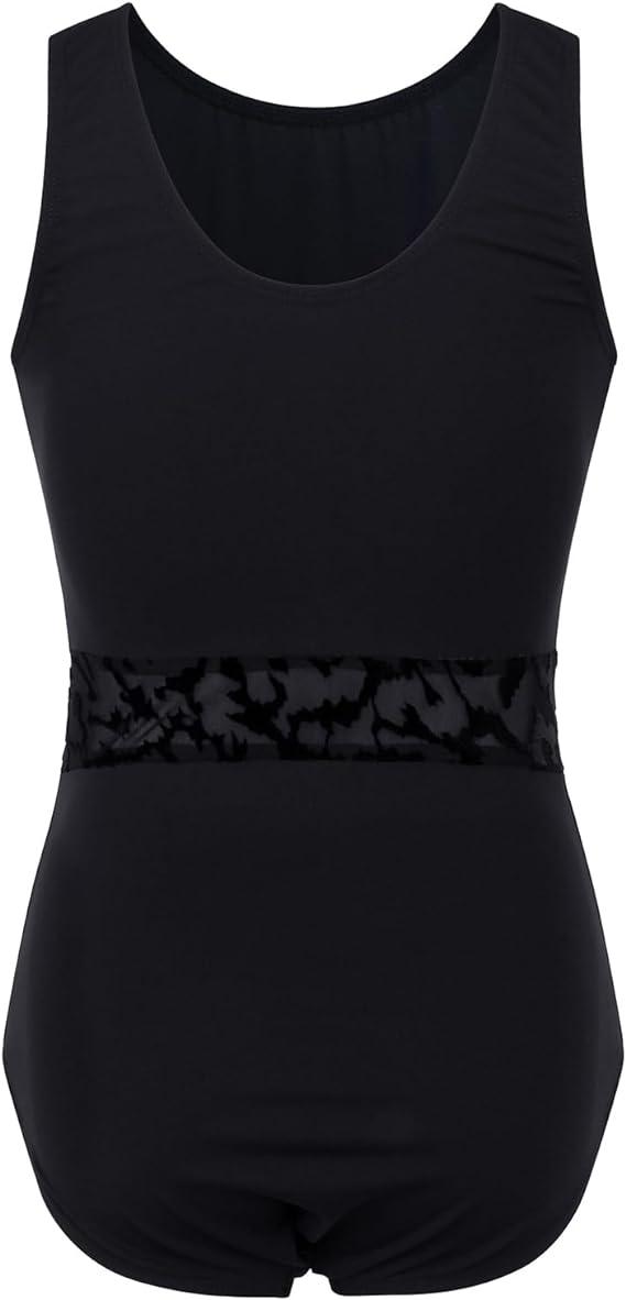 Swirling Sparkle Black Leotard