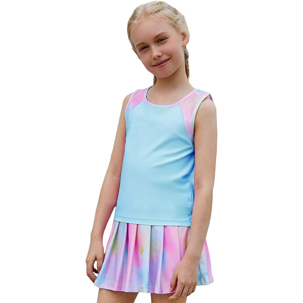 Sky Blue Tie Dye Tennis Golf Athletic Outfit