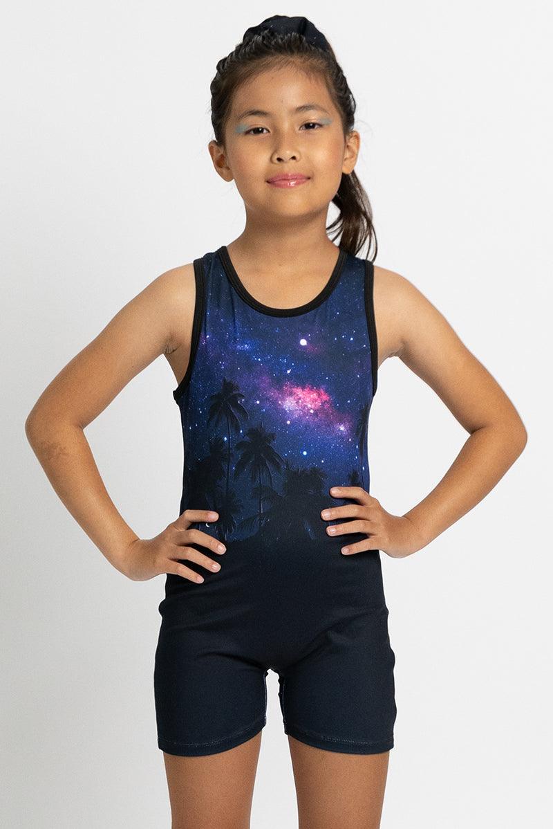 Vibrant Print Athletic Unitard - Breathable Dance & Gymnastics Suit