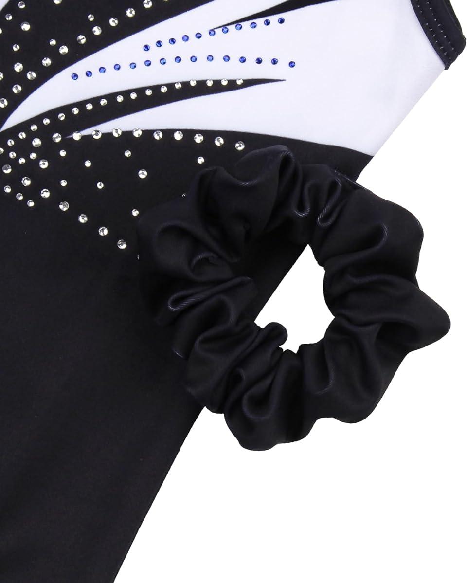 Matching Scrunchie with Swirl Pattern Gymnastics Leotard