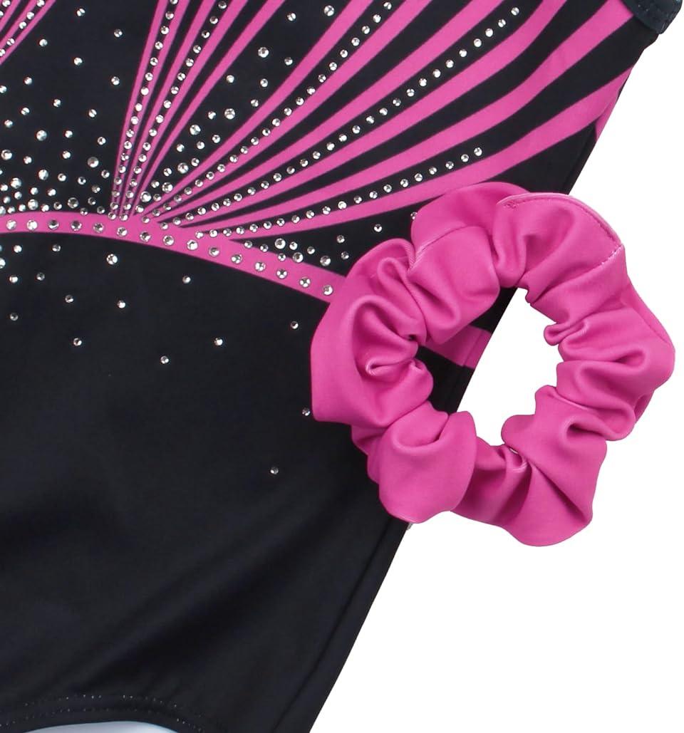 Matching Scrunchie with Red Line Diamond Leotard