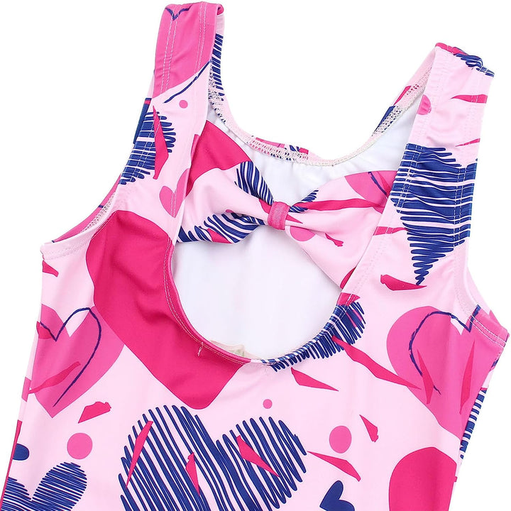 Pink Heart Gymnastics Outfit Set for Girls - JOYSTREAM