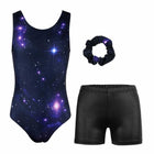 Purple Star Galaxy Gymnastics Leotards Outfit Set