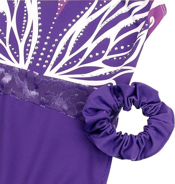 Matching Scrunchie with Purple Gymnastics Leotard