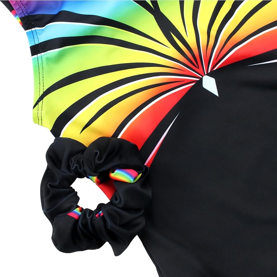 Rainbow Gymnastics Childrens Sparkly Leotards Outfit Set